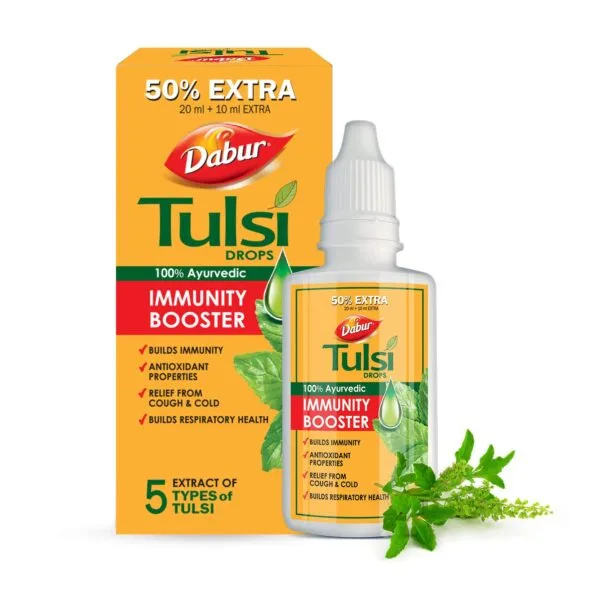 Dabur Tulsi Drops : 30ml (20ml + 10ml Free)