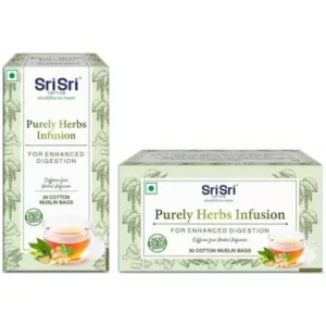 Sri Sri Tattva Purely Herbs Infusion Cotton Muslin Tea Bags (30Dip)