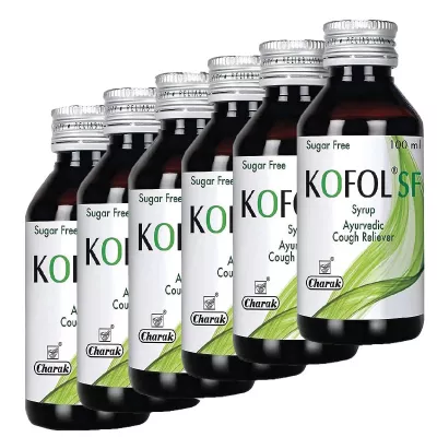 Charak Kofol SF (Sugar Free) Syrup (100ml, Pack of 6)