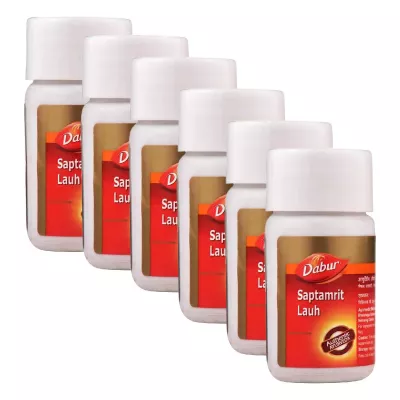 Dabur Saptamrit Lauh (40tab, Pack of 6)