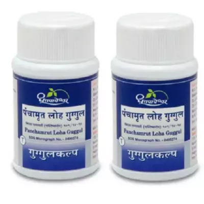 Dhootapapeshwar Panchamrut Loha Guggul (60tab, Pack of 2)
