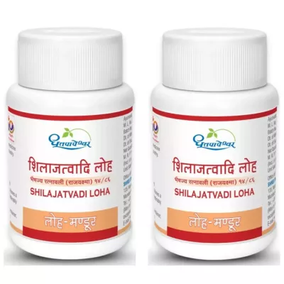 Dhootapapeshwar Shilajatvadi Loha (60tab, Pack of 2)
