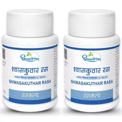 Dhootapapeshwar Shwaskuthar Ras (60tab, Pack of 2)