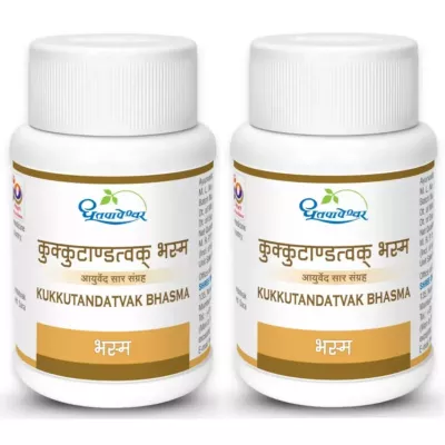 Dhootapapeshwar Kukkutandatwak Bhasma (60tab, Pack of 2)