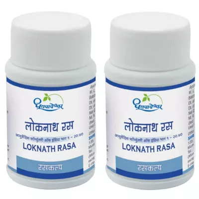 Dhootapapeshwar Loknath Rasa (60tab, Pack of 2)