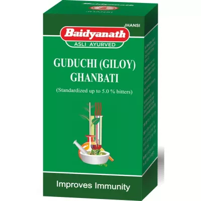 Baidyanath Guduchi(Giloy)Ghan Bati Tablet (60tab, Pack of 2)