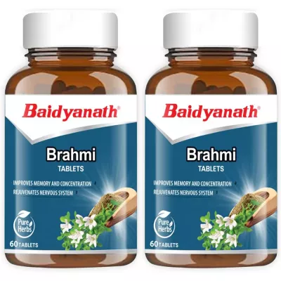 Baidyanath Ayurved Brahmi Tablets (60tab, Pack of 2)