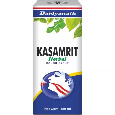 Baidyanath Ayurved Kasamrit Herbal Cough Syrup (450ml)