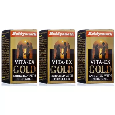 Baidyanath Ayurved Vita Ex Gold Capsules (20caps, Pack of 3)