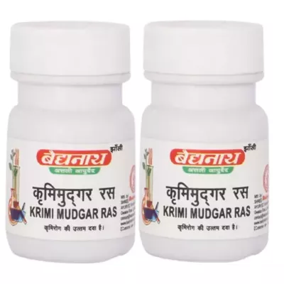 Baidyanath Krimimudgar Ras (40tab, Pack of 2)