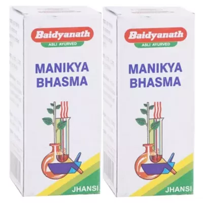 Baidyanath Manikya Bhasma (2.5g, Pack of 2)
