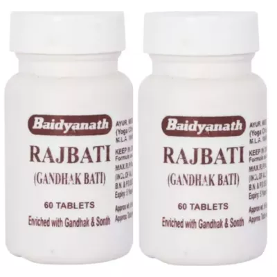 Baidyanath Raj Gandhak Vati (60tab, Pack of 2)
