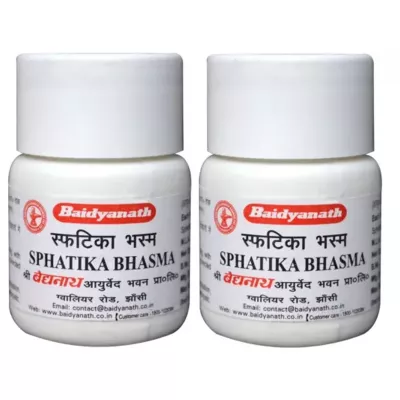 Baidyanath Sphatika Bhasma (15g, Pack of 2)