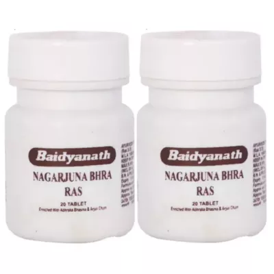 Baidyanath Nagarjunabhra Ras (20tab, Pack of 2)