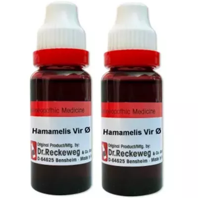 Dr Reckeweg Hamamelis Virginica 1X (Q) (20ml, Pack of 2)