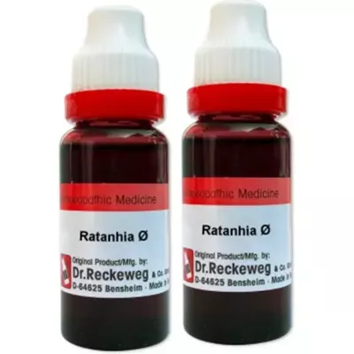 Dr Reckeweg Ratanhia 1X (Q) (20ml, Pack of 2)