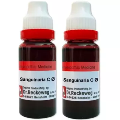Dr Reckeweg Sanguinaria Canadensis 1X (Q) (20ml, Pack of 2)