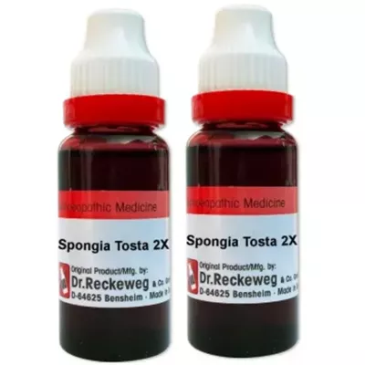 Dr Reckeweg Spongia Tosta 2X (20ml, Pack of 2)