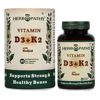 SBL Vitamin D3+K2 With Hadjod Capsule (60cap)