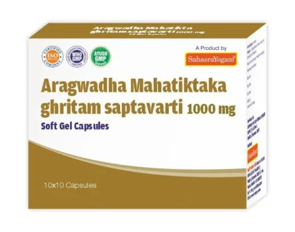 Sahasrayogam Aragwadha Mahatiktaka Ghritam Saptavarti 1000mg (100caps)